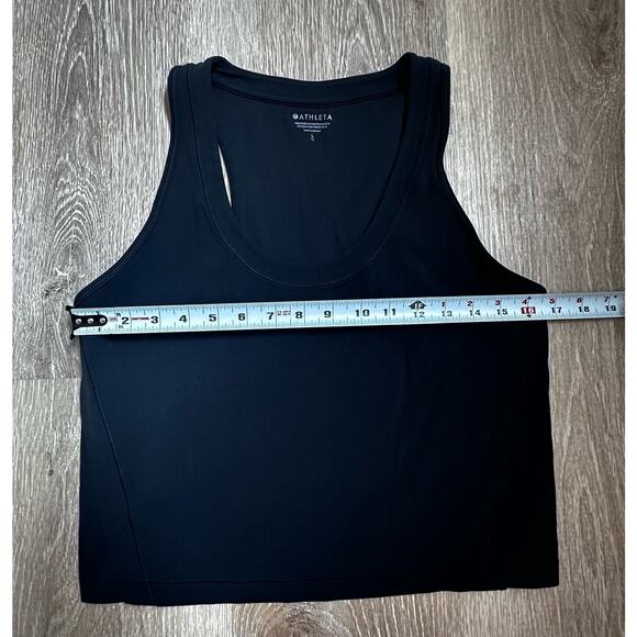 Athleta|Crop Top|Racerback Tank|Black|SZ L - Picture 3 of 6